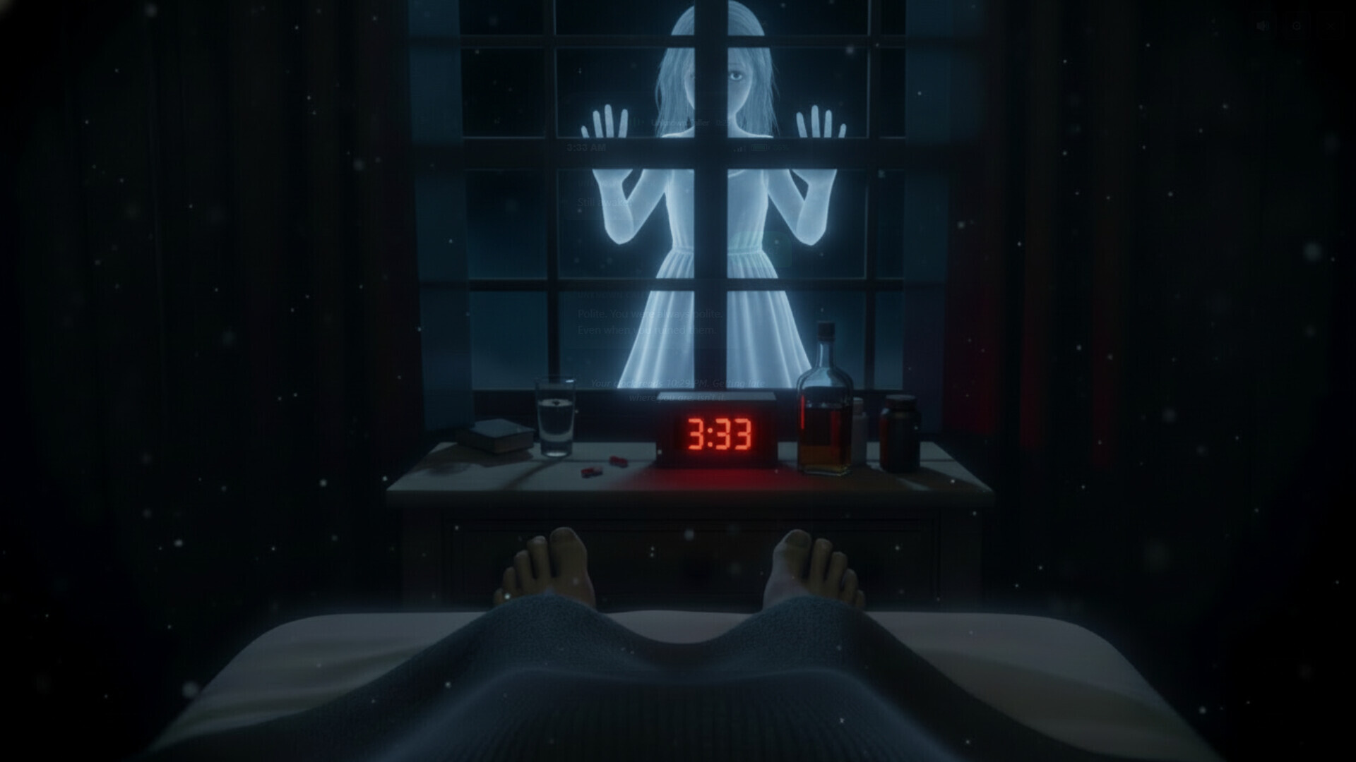 Ghostly figure at the window